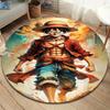 One Piece Monkey D Luffy Round Area Rug Carpet Rug For Living Room Bedroom Sofa Playroom Decor Nonslip Floor Mat