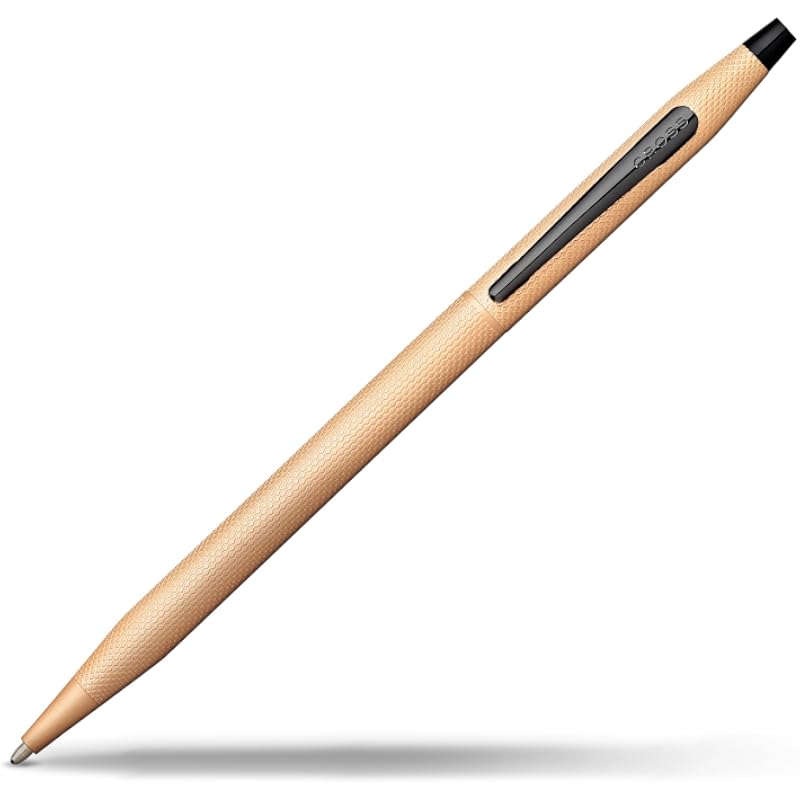Cross Classic Century Refillable Ballpoint Pen Presented In a Luxury Gift Box - Medium Point, Black Ink, Brushed Rose Go