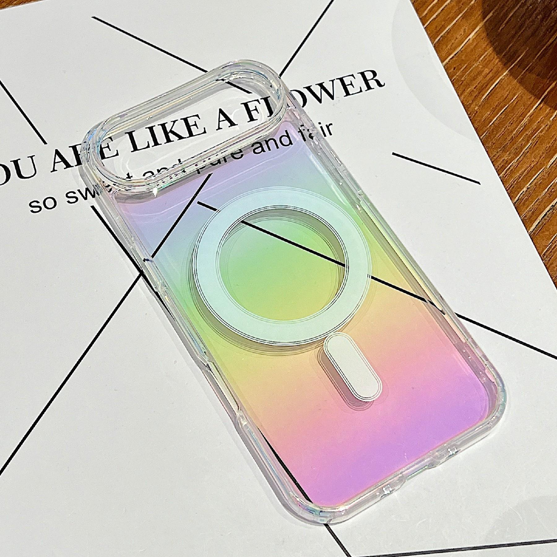 

For iPhone 17 Air Case Compatible with MagSafe Acrylic+TPU Gradient Phone Cover A