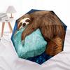 Cartoon Sloths Umbrella, Lightweight & Portable, 8-Rib Iron Frame, Perfect for Outdoor Travel, Home Accessory, Christmas Gifts