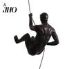 Rock Climber Statue Artistic Realistic Appearance Delicate Craft Wall Retro American Resin Pendant Ornament