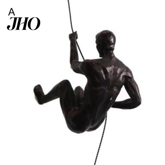 Rock Climber Statue Artistic Realistic Appearance Delicate Craft Wall Retro American Resin Pendant Ornament