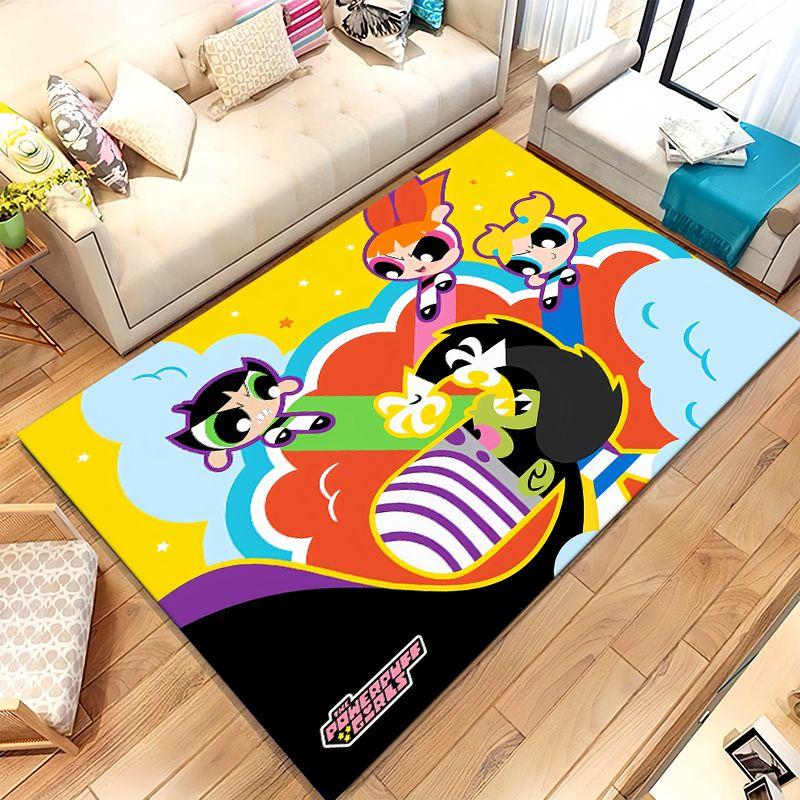 The Powerpuff Girls Blossom Cartoon Soft Non-Slip Large Area Rug for Living Room,Bedroom Playroom Carpet Mat for Sofa,Home Decor