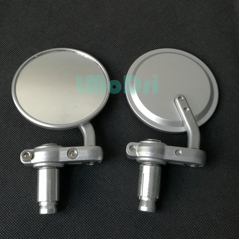 2pcs/Pair Motorcycle Rear View Mirrors Round 7/8" Handle Bar End Foldable Motorbike Side Mirror For Suzuki for Kawasaki