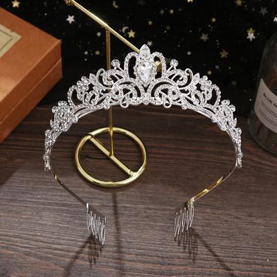 Children's Crown Alloy Rhinestone Headband Birthday Crown Party Performance Decoration Bridal Wedding Headband