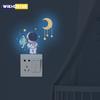 1PC Luminous Astronaut Stars Moon Switch Stickers Decorative Wall Stickers Living Room Bedroom Self-stick Stickers