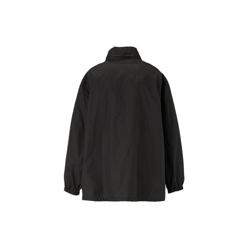 Onitsuka Tiger Minimalist Comfortable Hooded Button Jacket Unisex Jacket Black 2183B317-001