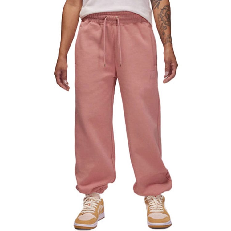 Jordan Knitted Sweatpants Women's Pink Moderate Cuffed Pants FB5114-618