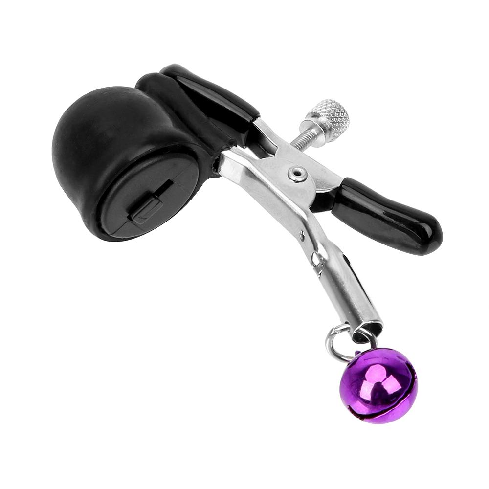 Free Custom Box - Flirting Vibrator Nipple Clamps Breast Stimulator With Bell Vibrating Clip Sex Toys for Women Couple
