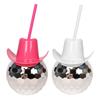 600ml Ball-Shaped Party Cup Unique Decor Cowboy Hat Round Ball Cup Fashion Supplies Nightclub Drinkware for Beer Juice Whiskey