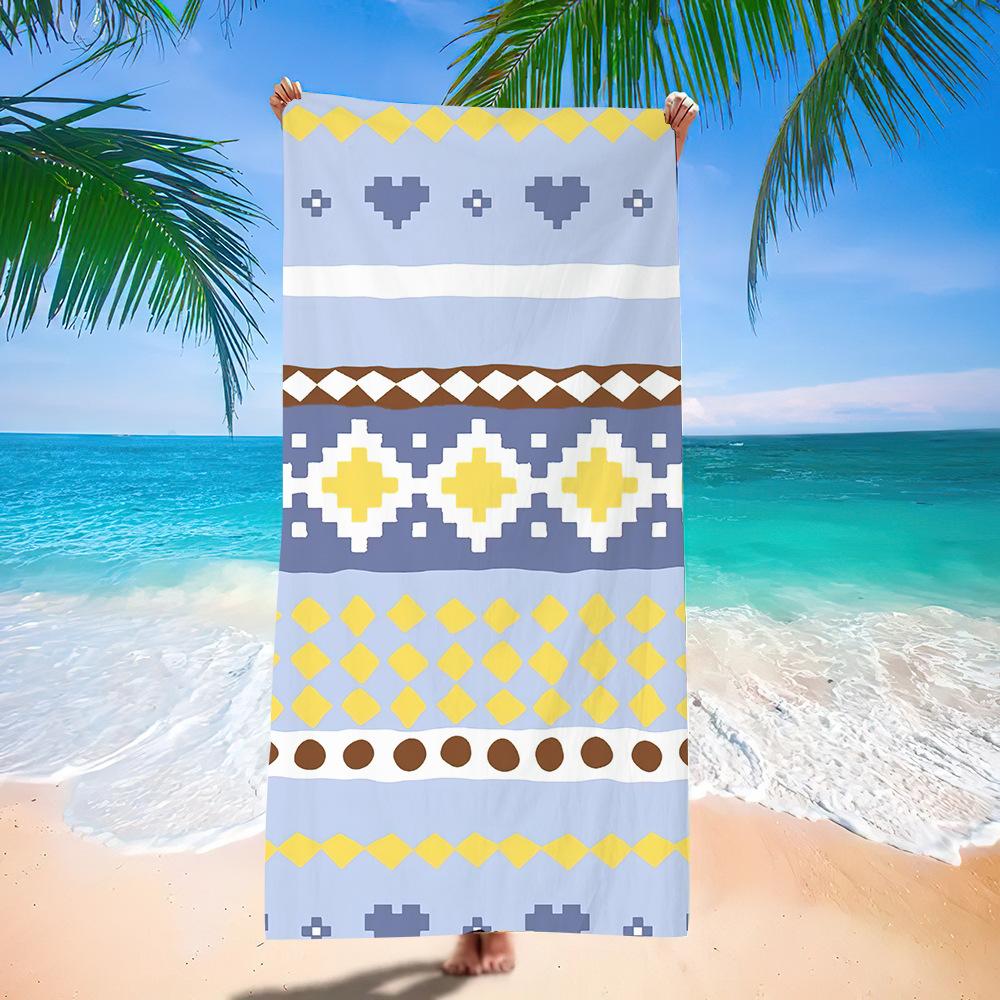 Popular Bohemian Beach Towel Digital Printing Quick-Drying Bath Towel Microfiber Beach Towel