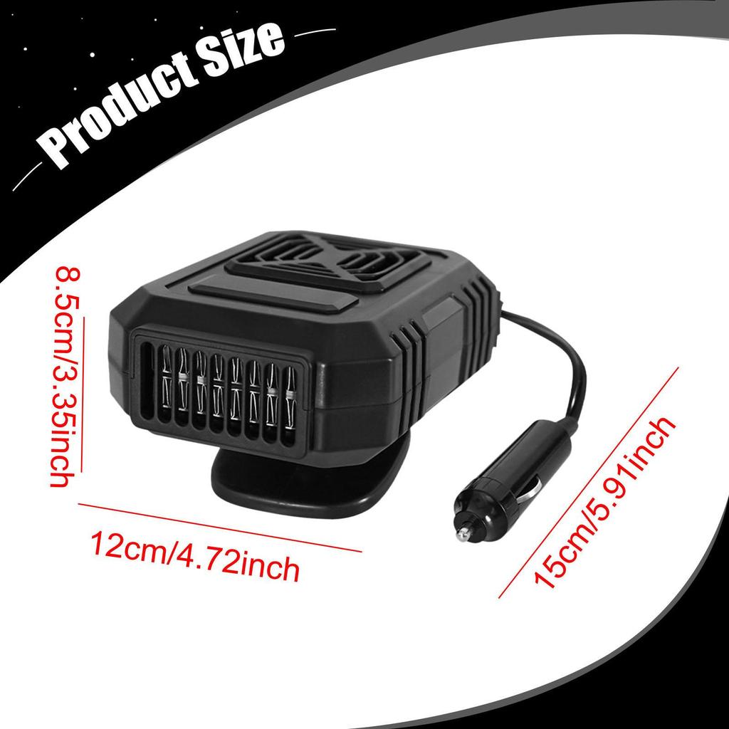 Portable Vehicle Heater Degree Rotation Lightweight Windscreen Defogger