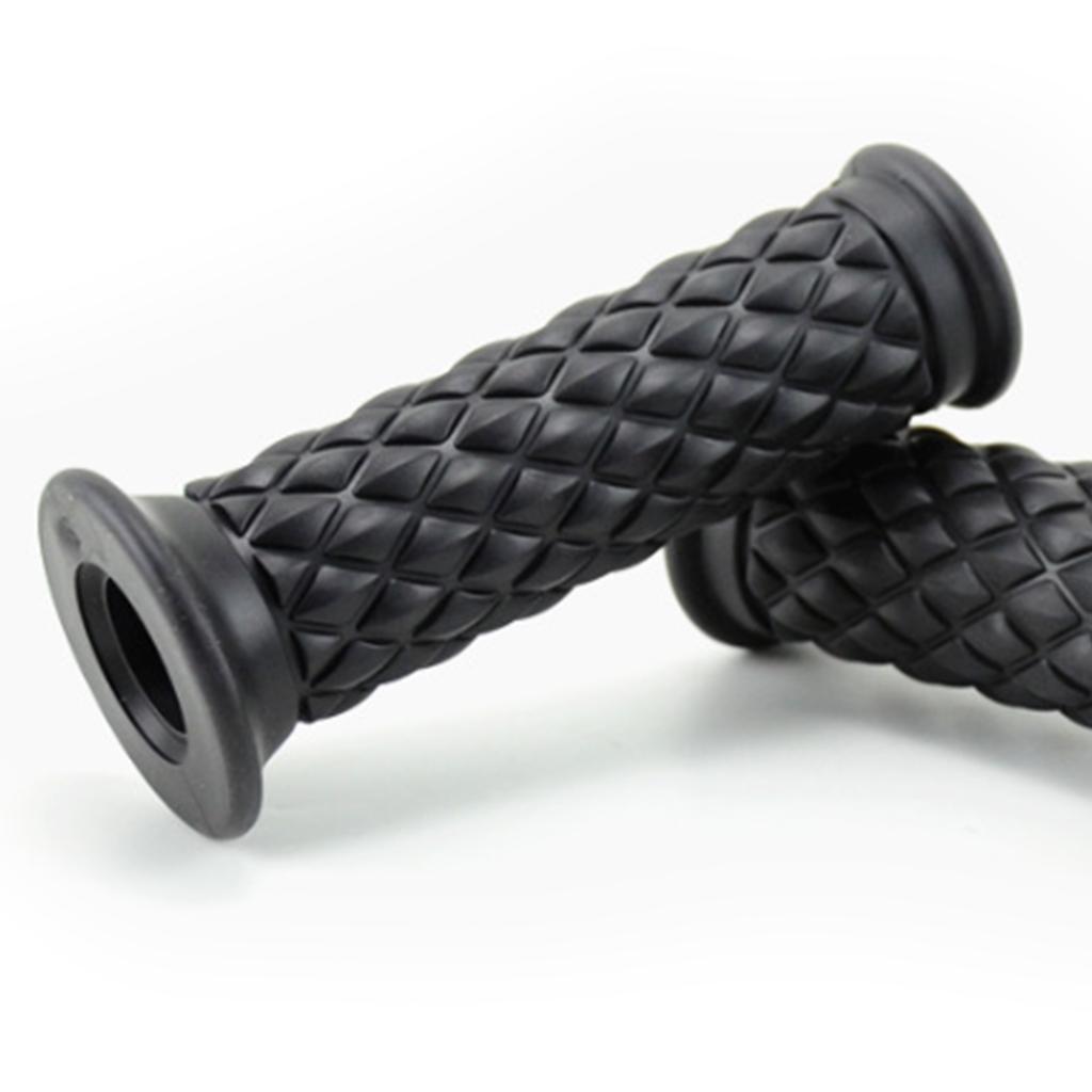 Motocycle Hand Grips Rubber Anti Slip Retro Unique Diamond Design Motocycle Handlebar Grips