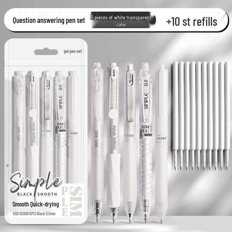 High-Capacity Transparent Practice Pen with Smooth, No-Leak Ink and Replaceable Refill, Designed for Students' Exams.