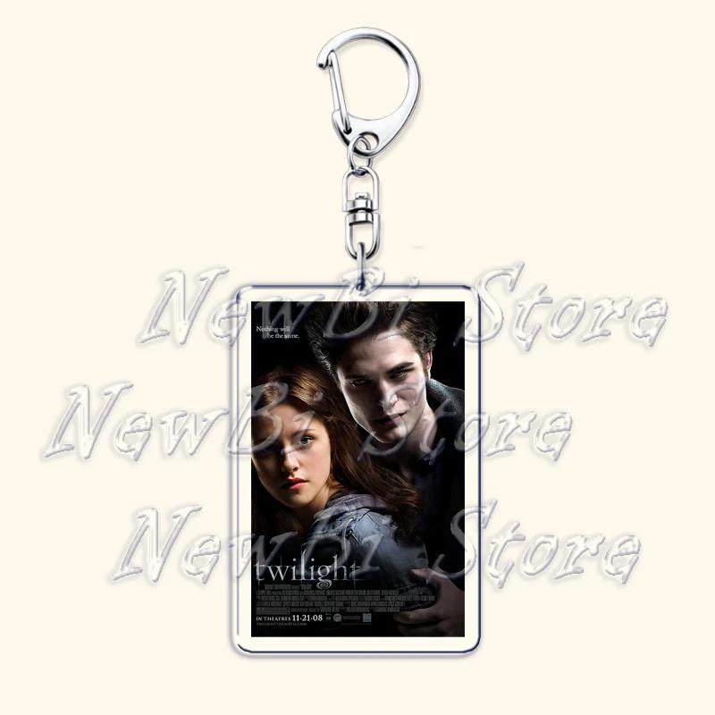 Movie Twilight Vampire Keychain for Accessories Bag Pendant Bella Swan Edward Cullen Eclipse Key Chain Keyring Jewelry Fans Gift