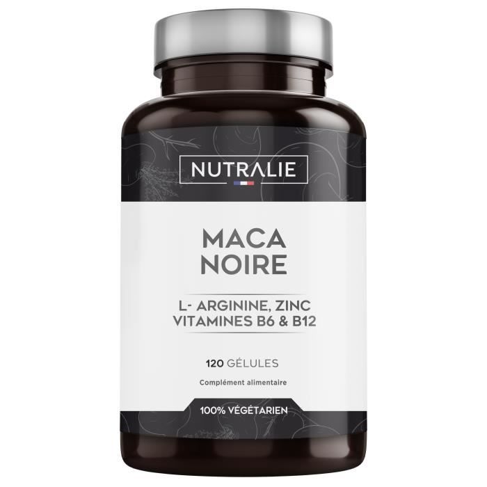 MACA 24000 mg + L-Arginin, Zink und Vitamine B6 und B12 - 120 Kapseln NUTRALIE