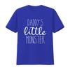 Daddys Little Monster Boys Girls Childrens Kids Cotton T Shirt Print Casual Wear vintage Washed Comfortable Versatile
