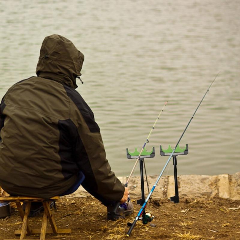 Multi Holes Fishing Rod Holder Bracket with Bandstick Ground Plug Holder Fishing Rod Rest Head Bracket  Easy To Install