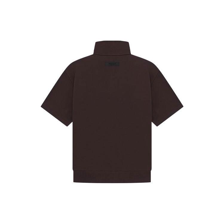 Fear of God Essentials Seal 3/4 Half Zip Sweatshirt 'Dark Brown' Unisex 125BT224095F