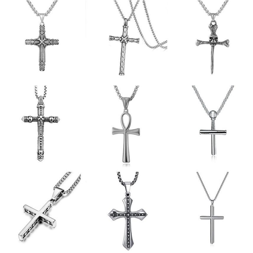 

Винтажные мужские подвески с несколькими ожерельями с цепочками из чистой стали