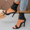 Women Sandals 2025 New Summer Fashion Sandals Belt Buckle Thin High Heels Shoes Open Toe Club Party Ladies Dress Heels Sandals