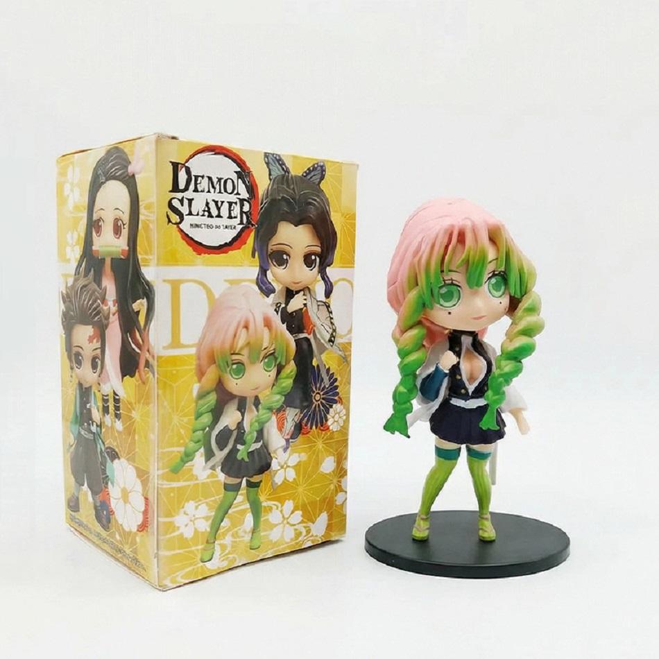Demon Slayer Kimetsu No Yaiba Cute Kawaii Q Posket Figure Nezuko Tanjirou Zenitsu Shinobu Giyuu PVC Desktop Ornaments Model Toys