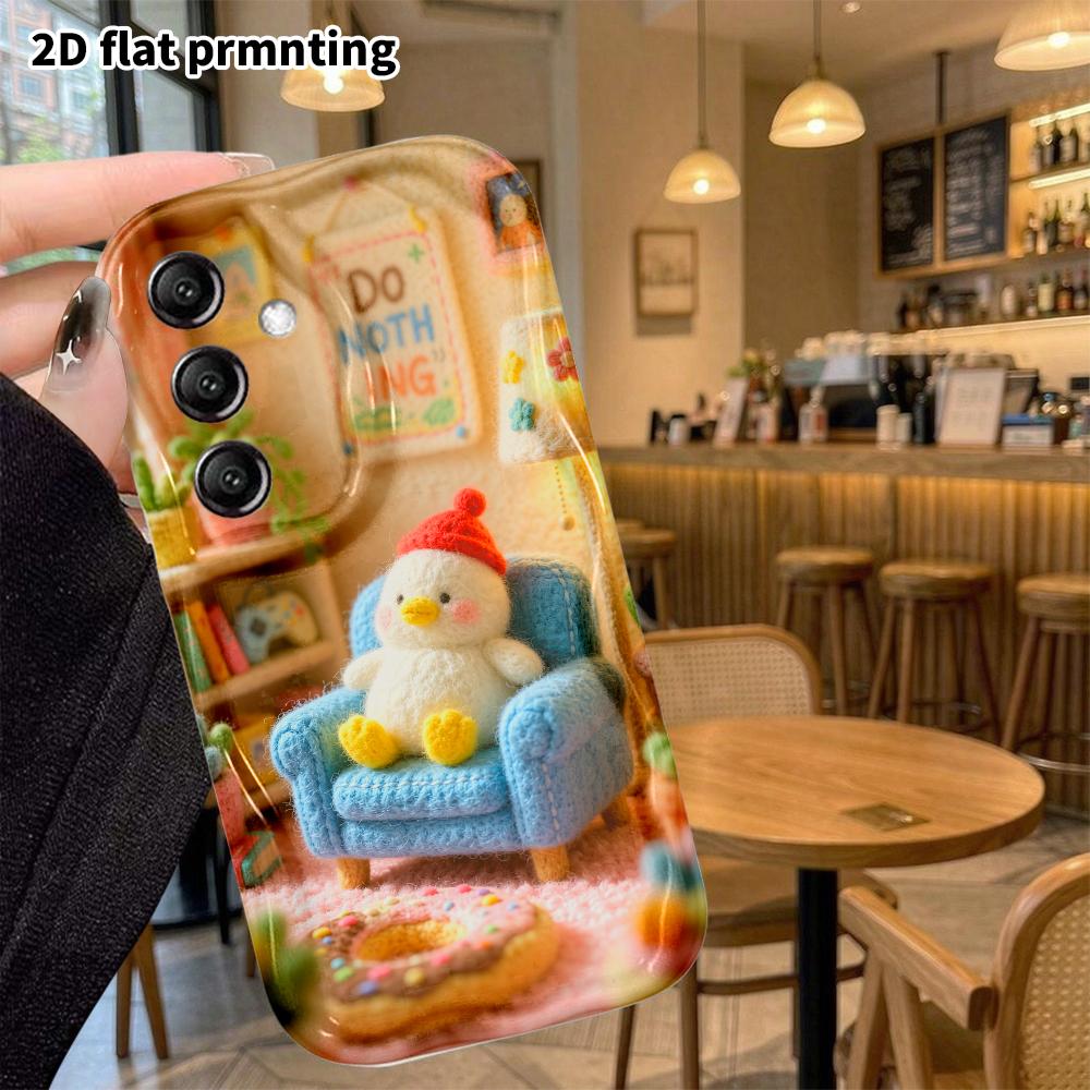 Phone Case: 2D Flat, Fits Samsung Galaxy A34 A35 M05 M06 S20 S22 S21 FE Plus 5G Protective Case, Casual Little Duck, Perfect Christmas and Halloween H