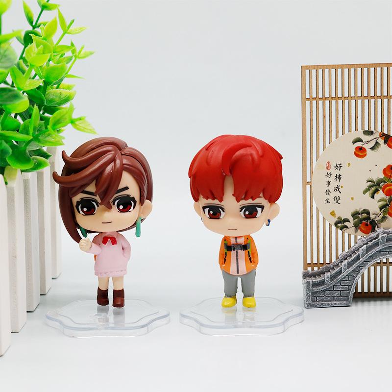 6 peças Dandadan anime Erkallen Estátua modelo Versão Q Figura de Ação Modelo de PVC Brinquedo Colecionável Decoração Presente de Mesa. Presentes de Brinquedo