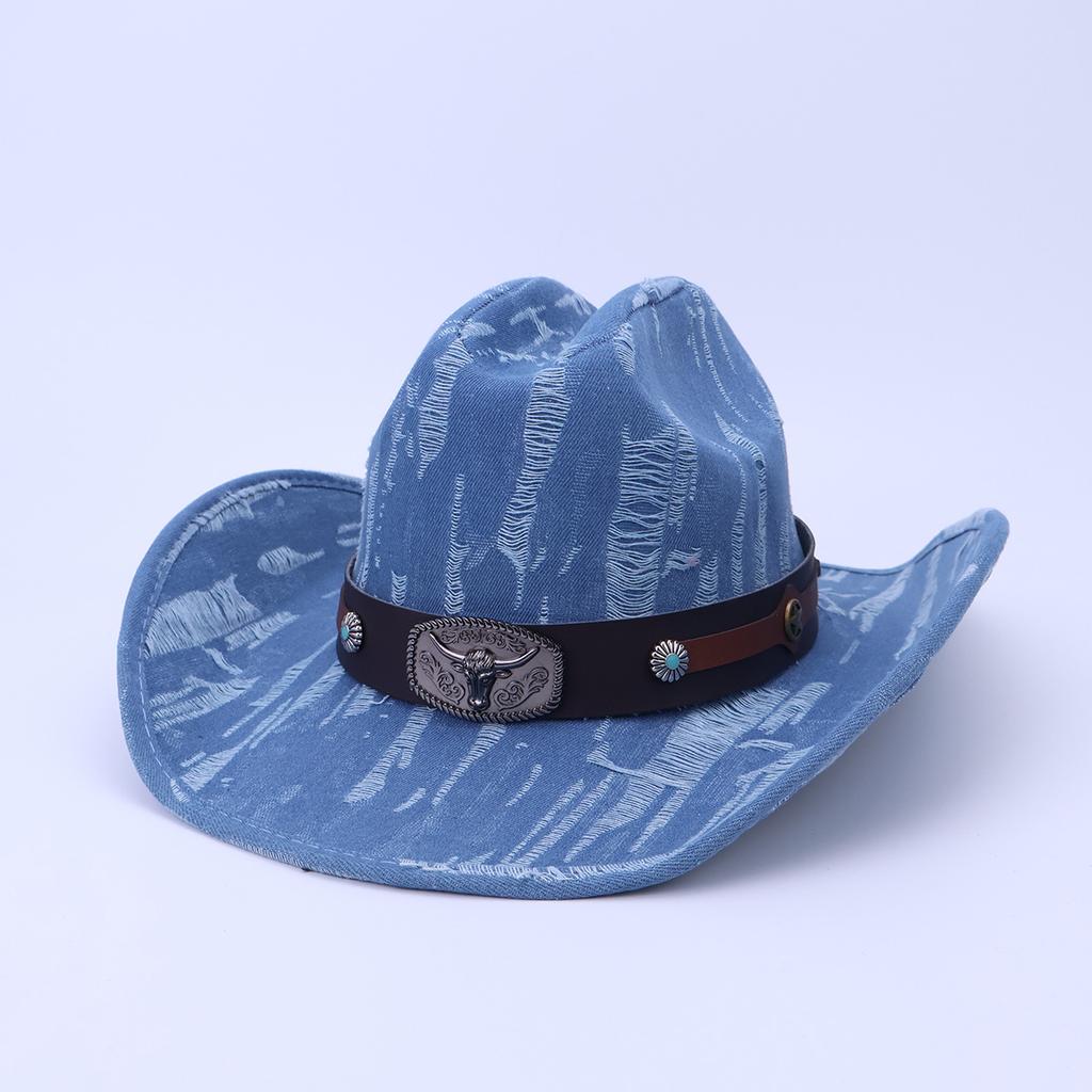 Amazon Cross-Border Explosion, European And American Retro Washed Holes, Western Cowboy Hats, Men'S And Women'S Fashion Casual Jazz Hats