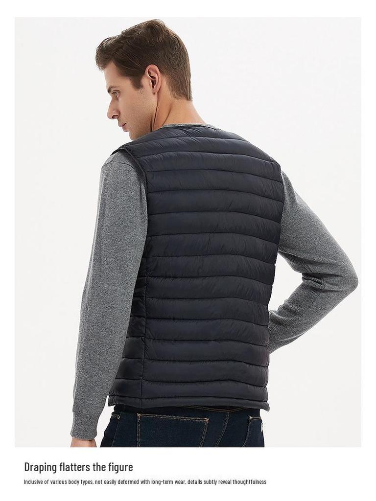 Leichte Herren-Heizweste aus Daunenbaumwolle - Warme Winteroberbekleidung