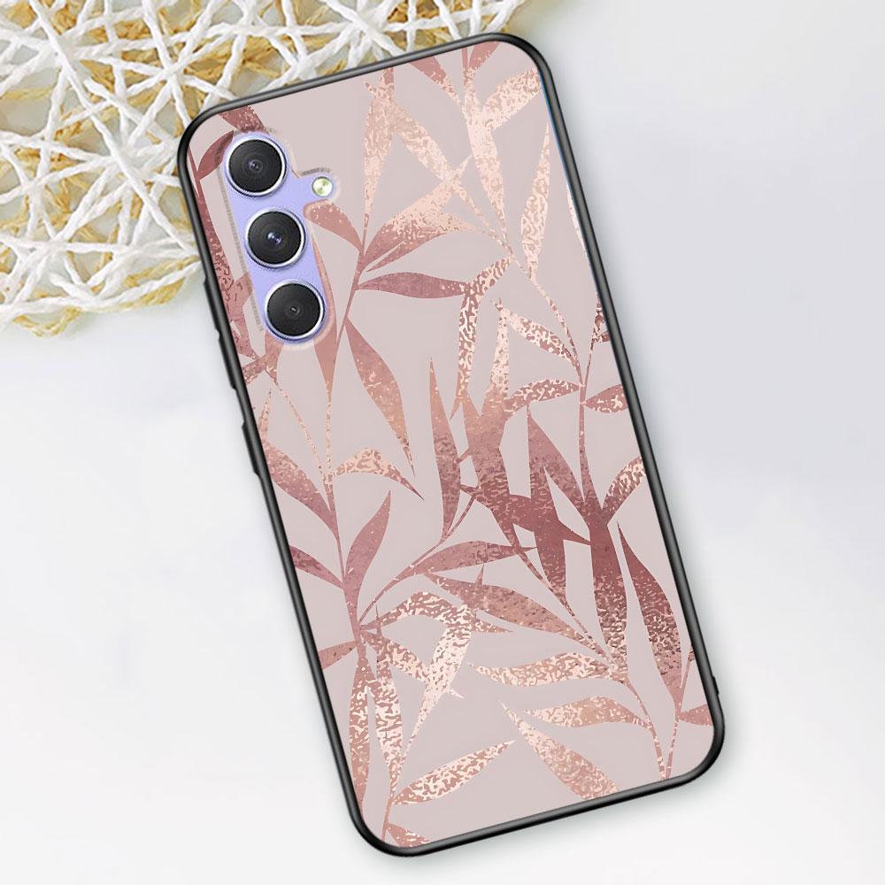 Rose Love Heart Gold Case for Samsung Galaxy A51 A53 A54 A31 A52 A12 A13 A21s A22 A32 A11 A22 A33 A41 A52s A73 TPU Phone Cover