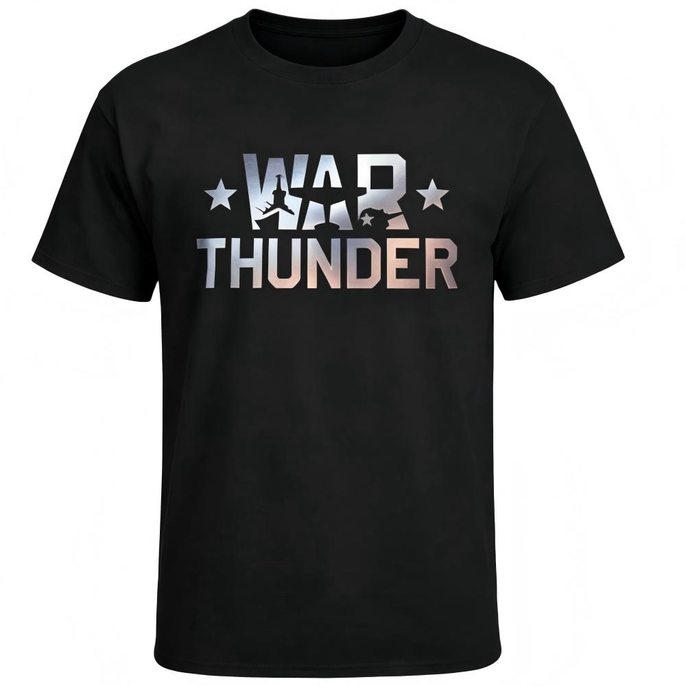 War Thunder Game Logo Black Graphic T-Shirt