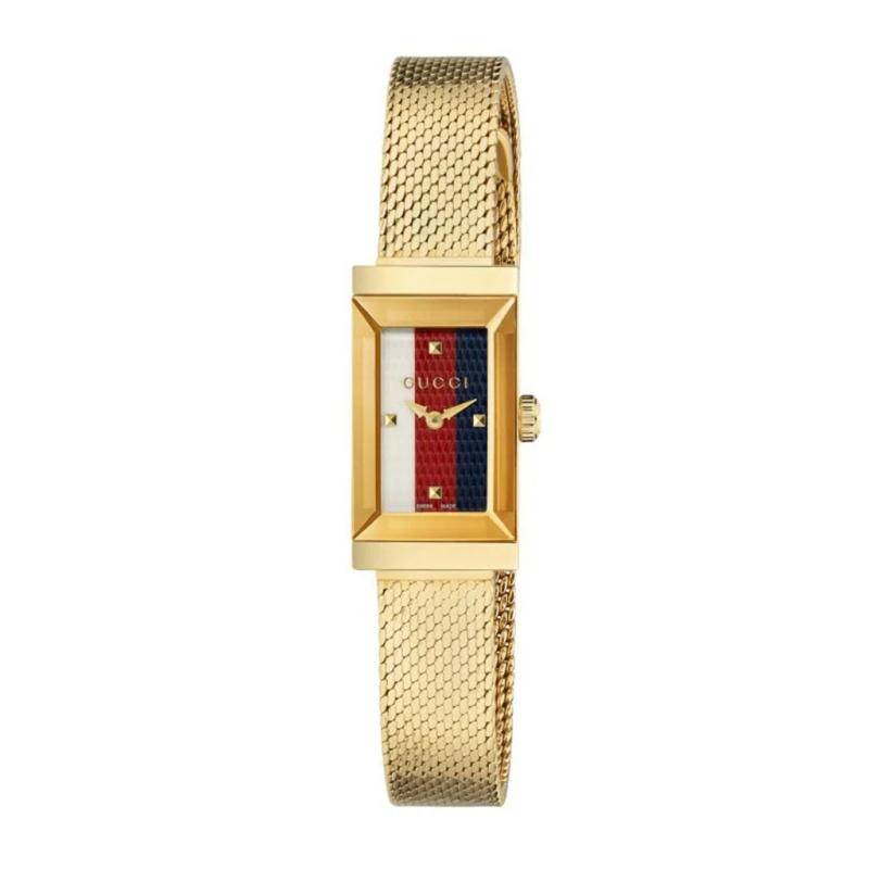 

Gucci G-Frame Quartz White, Red and Navy Dial - YA147511 золотой