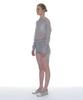PARTIMENTO WOMEN Sheer Asymmetrical Knit Crew Neck_Light Gray