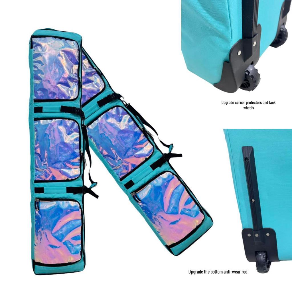 Skidväska med hjul och ryggsäcksremmar: Våt/Torr Separering, Enkel/Dubbel Skiva, Logotyp Valfri, Redo för Incheckning