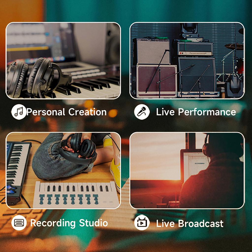 Kulaklık Amplifikatörü 4 Kanal Metal Stereo Ses Amplifikatörü Kulaklık Ayırıcı Bağımsız Ses Kontrolü LED Göstergesi