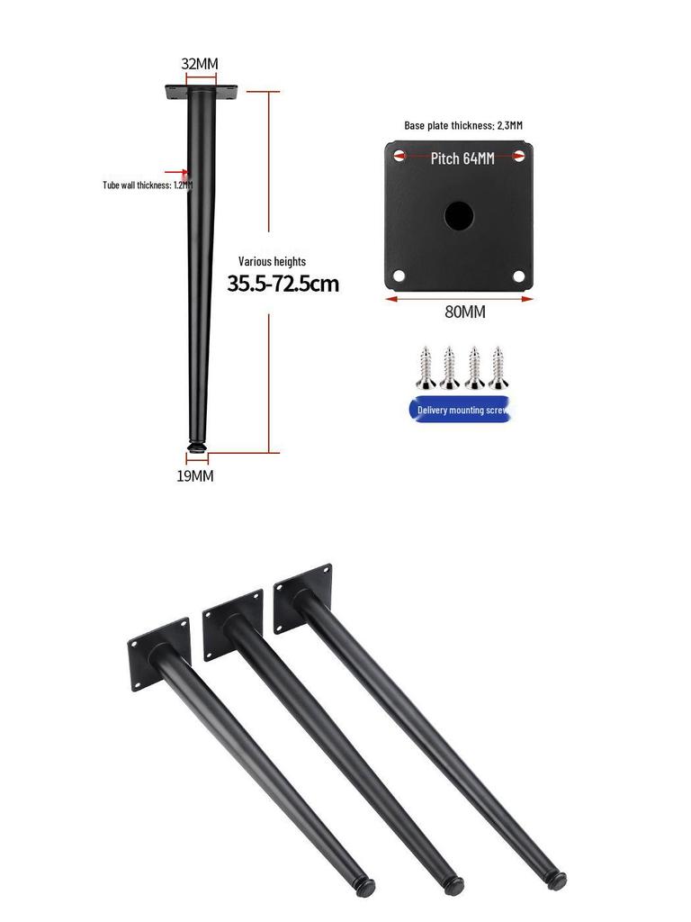 Adjustable Metal Furniture Legs for Cabinets, Sofas, TV Stands, and Tables