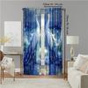 2 ks, všestranné polyesterové průhledné závěsy pro domácí dekoraci Elegantní Páv pro použití v ložnicích a obývacích pokojích