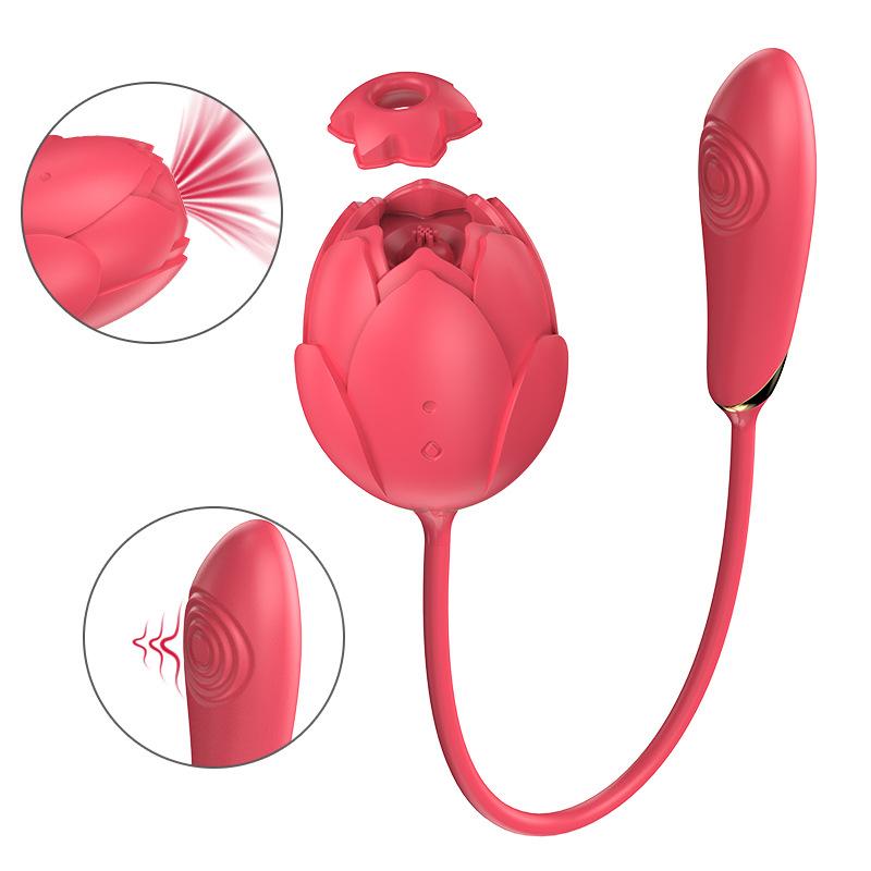 Rose Dildo Vibrator for Women Nipple Clitoris Stimulator G Spot Anal Vibrator Tongue Licking Vibrating Egg Sex Toys Masturbator