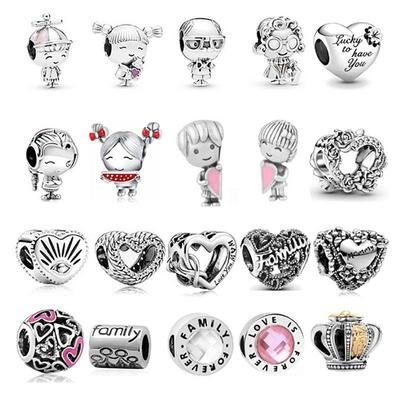 Nieuwe 1pc Familie Meisje Jongen Moeder Vader Grootmoeder Bead Charm Fit Europese Charm Armbanden Sieraden Maken Accessoires