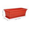 2Pcs Rectangular Plastic Planters Vegetable Flower Pots Window Boxes Balcony Outdoor Indoor Gardening Pots Planter Box