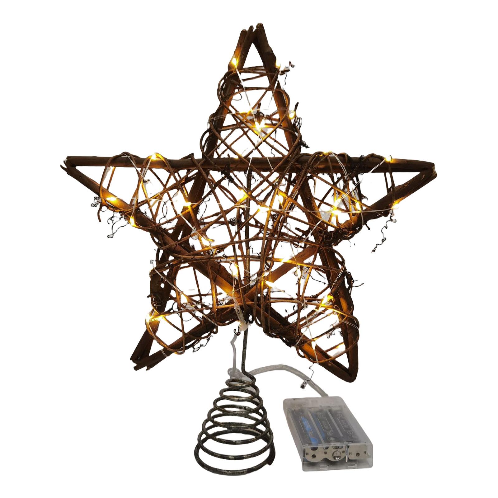 Handmade Christmas Tree Toppers Use Friendly Star Christmas Tree Toppers with LED Light Celebration Decors 1