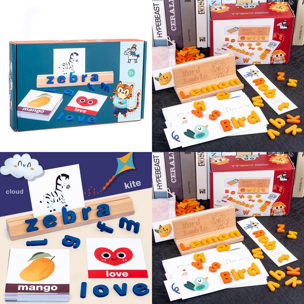 Wooden Alphabet Building Blocks For Kids Learning And Early Education Toy For Parent Child Play