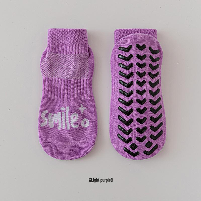 Children's Non-Slip Amusement Park Trampoline Socks, Mesh Breathable Dot Grip Socks, Adult Yoga Socks.