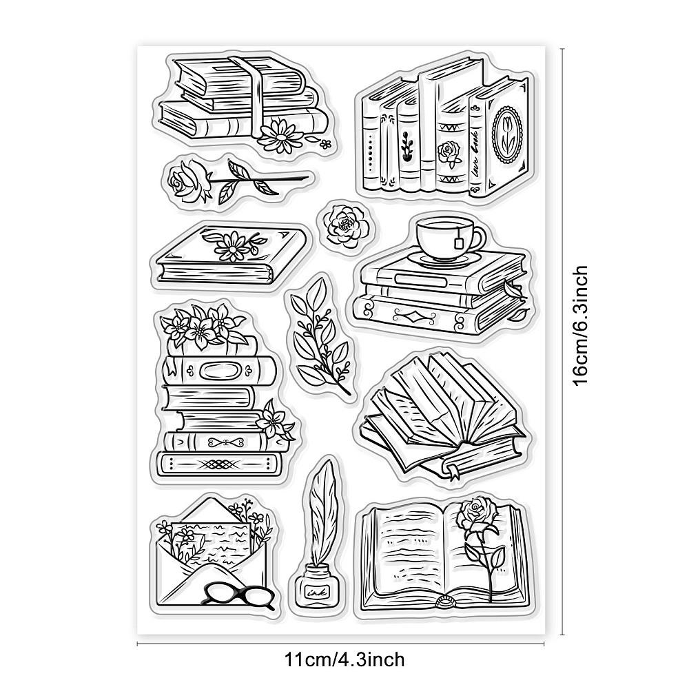 PVC Plastic Stamps for DIY Scrapbooking Photo Album Decorative Cards Making Stamp Sheets Book Pattern 160x110x3mm