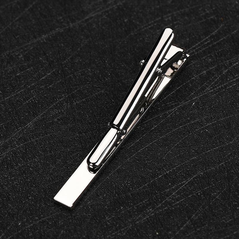 Silver Versatile Tie Clip Men'S Fashion Business Dress Simple Marriage Men'S And Women'S Pins Korean Version Security Collar Clip