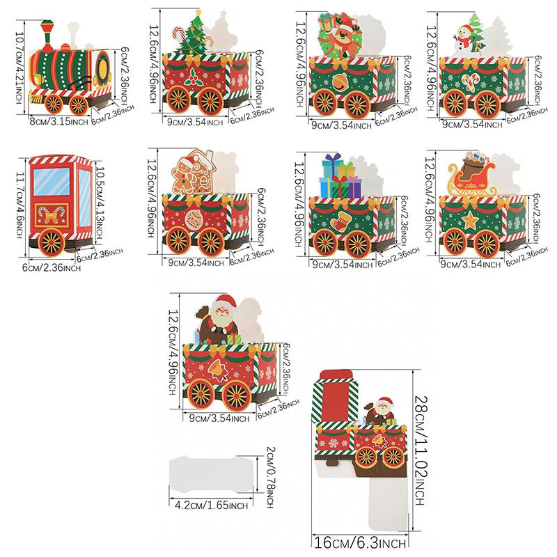 24pcs Advent Calendar Gift Boxes Festive Reindeer Designs Xmas Decorations & Accessories Elves Table Decor