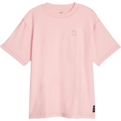 Pivot Simple Doux Confortable Couleur Unie Col Rond Pull Manches Courtes T-shirt Hauts Homme Pêche-Rose 623058-03