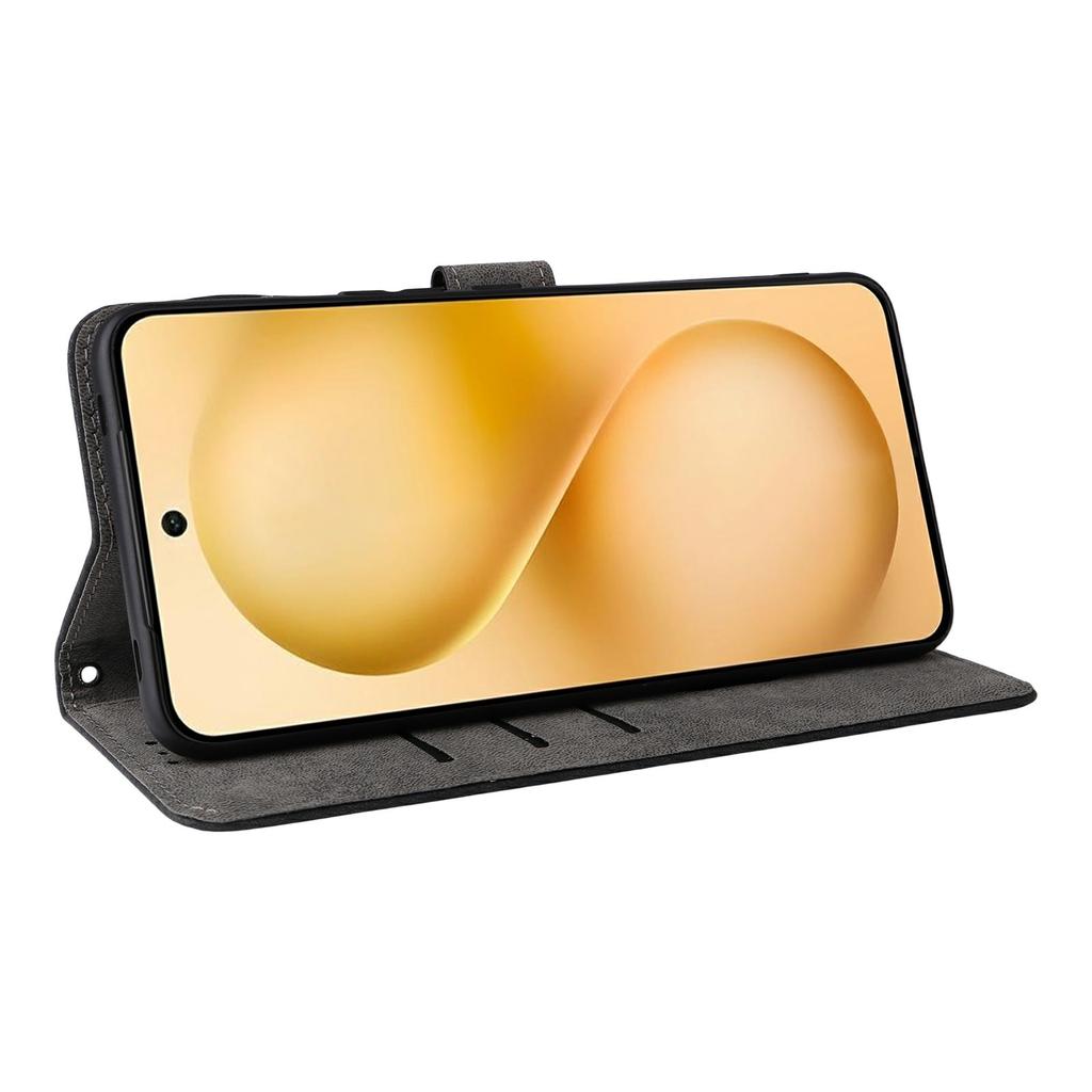 For vivo V60 5G Case Wallet RFID Blocking PU Leather Phone Cover Stand with Strap