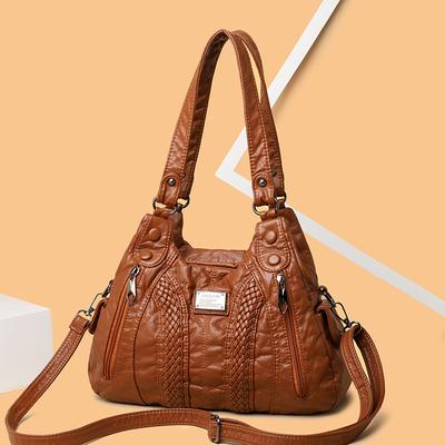 Luxury Soft PU Leather Shoulder Bags for Women Large Capacity Shopping Crossbody Hobo Bags